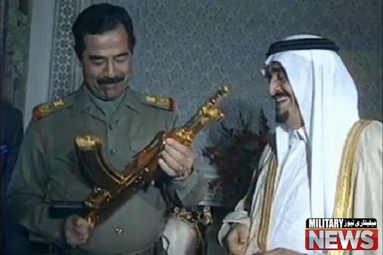 اسلحه ی کلاش طلایی صدام